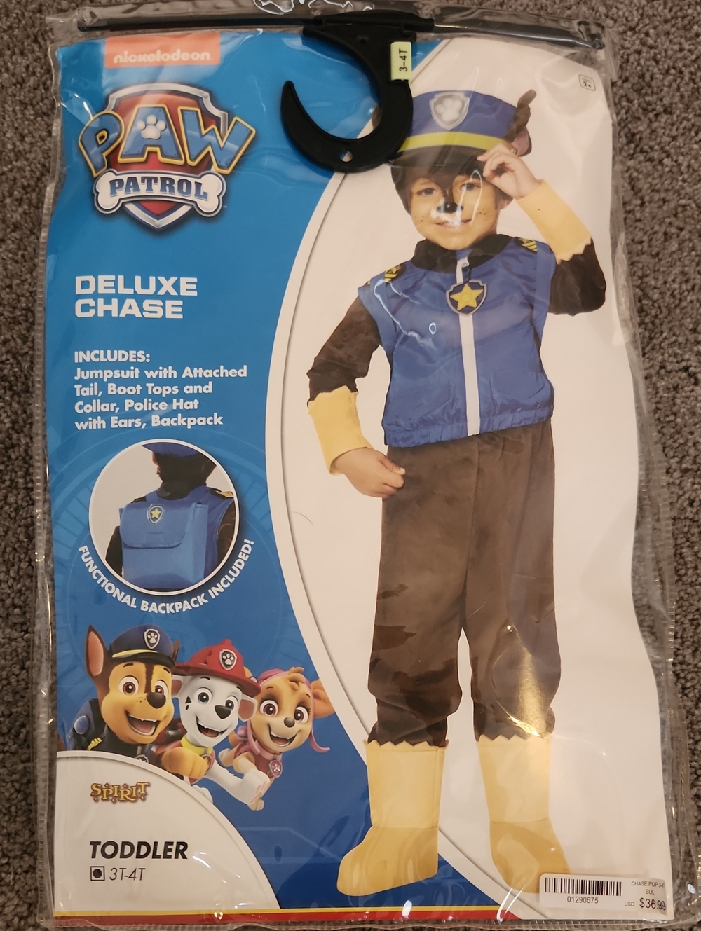 Paw Patrol Deluxe Chase Toddler Costume